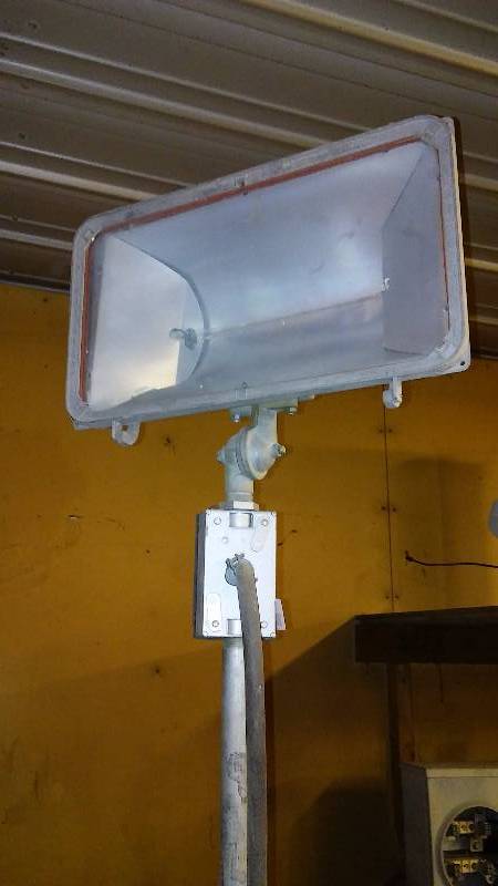 lot 427 image: LED Work Lights, extends to 10 Ft. Mounted on wheel and tire kit