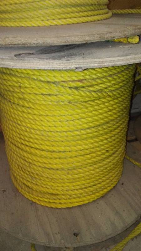 lot 550 image: Yellow Nylon Rope, on spools