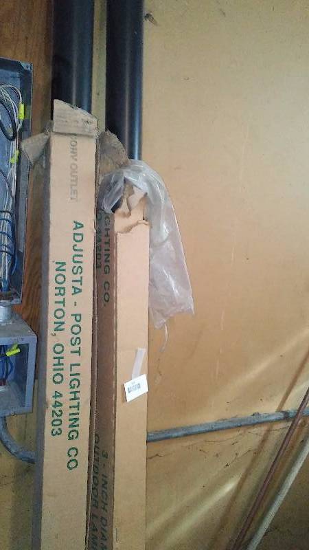 lot 552 image: Adjustable Lighting, 3 Inch Outdoor lamp post, By Adjustapost Lighting (2) New in Box