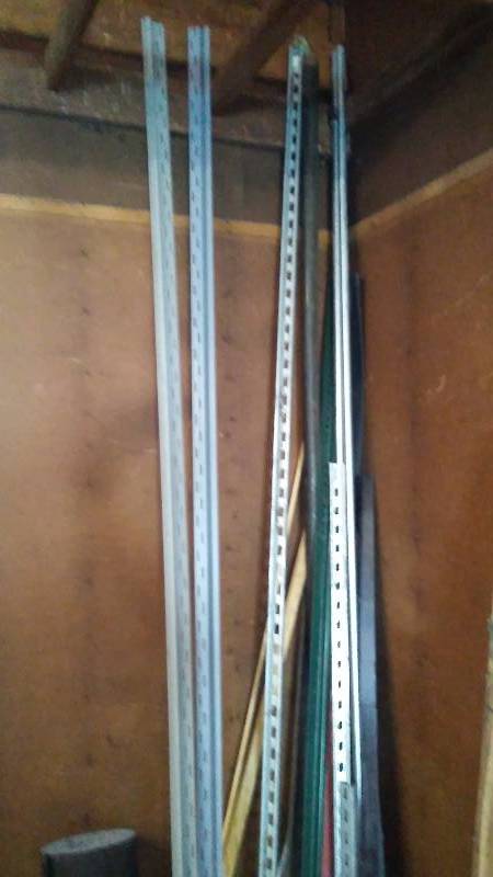 lot 587 image: Misc. Metal Rails, Post, Uni-Strut, Conduit