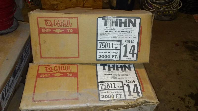 lot 604 image: 2000 ft. each THHN 14 White Wire (2)