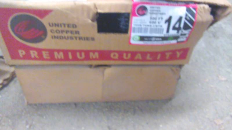 lot 614 image: Wire 14 Solid, 2000 ft. each Black and Blue