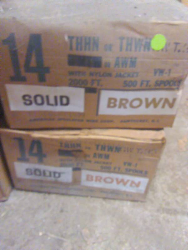 lot 616 image: Wire 14 Solid,4000 ft. Brown