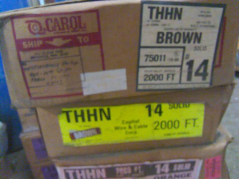 lot 617 image: Wire 14 Solid,4000 ft. Brown