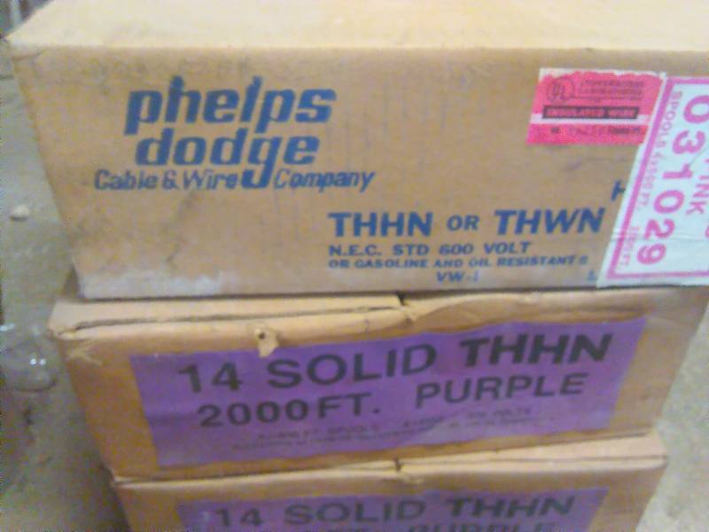 lot 623 image: Wire 14 Solid,2000 ft.  each Pink and Purple