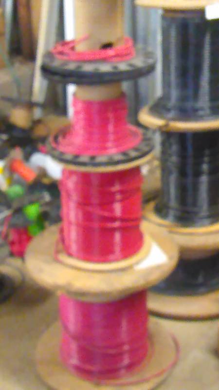 lot 632 image: (4) Red Spool 6 AWG, partial
