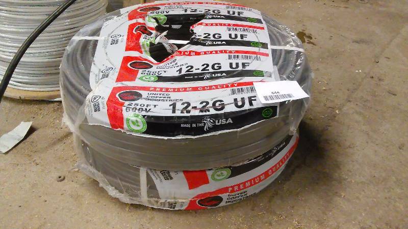 lot 644 image: 12-2G UF Wide, 250 ft. each (2), New in Wrap