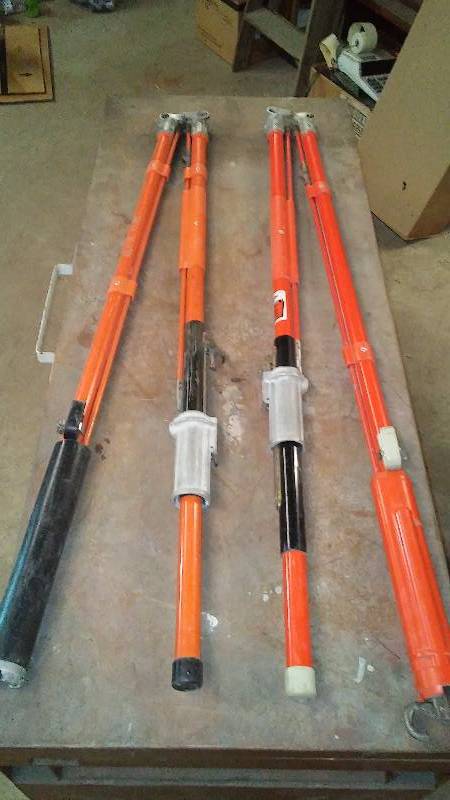 lot 702 image: Epoxiglas Hot Stick, by AB Chance (2) 106 inches