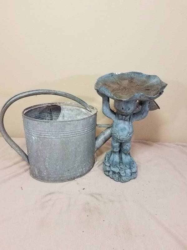 Bird Bath and Watering Tin