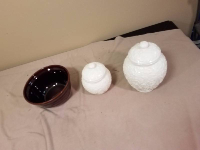Mokamouth bowl and Home Jars