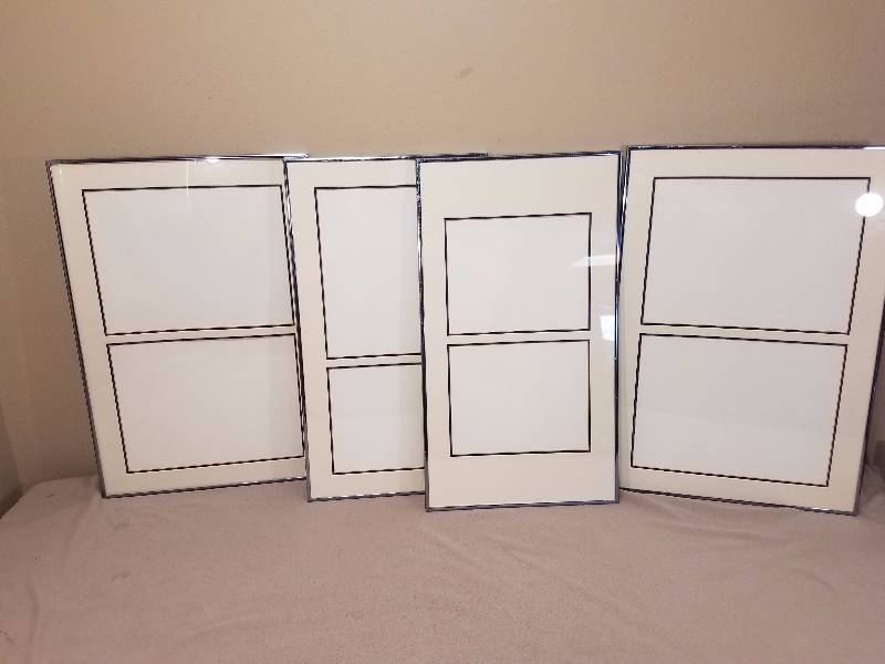 Set of 4 matching metal picture frames