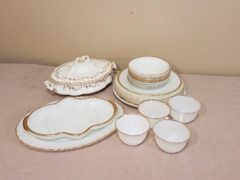 Mixed Fire-King Dinnerware