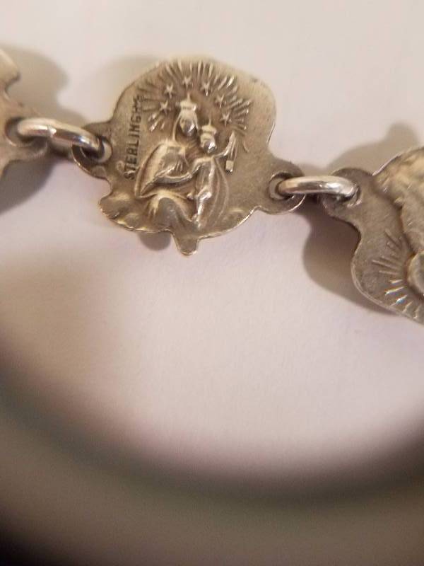 DOUBLE SIDE HIDDEN SECRET STERLING SILVER RELIGIOUS BRACLET