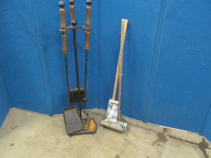 lot 56 image: fire place tools, dog pick upper