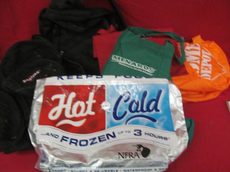 lot 173 image: backpacks, reusable bags