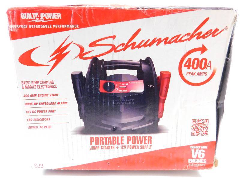 lot 2 image: Schumacher Portable Power Jump Starter - 400 Peak Amps