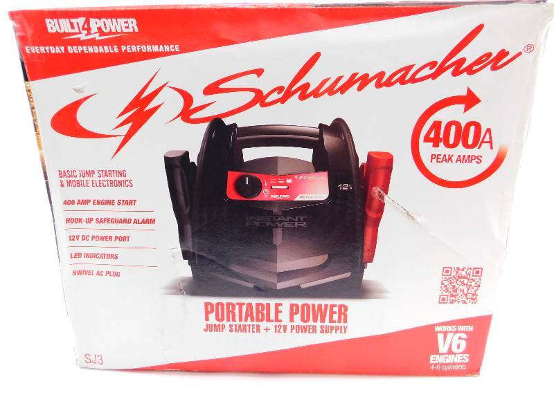 lot 3 image: Schumacher Portable Power Jump Starter - 400 Peak Amps