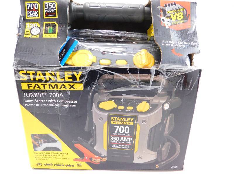 lot 6 image: Stanley JUMPiT 700 Amp Portable Jump Starter and Air Compressor
