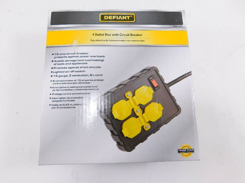 lot 21 image: Defiant 4 Outlet Box with Circuit Breaker