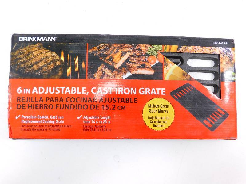 lot 26 image: 6 Adjustable Cast Iron GrateSteak Searer