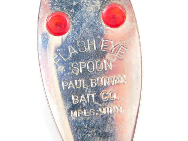 Vintage Flash Eye Spoon - Paul Bunyan Bait Co., Vintage Fishing Gear  Auction #26
