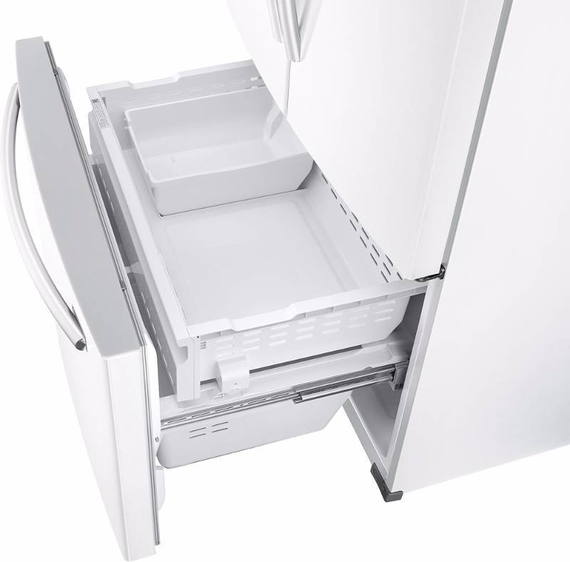 lot 2 image: New In Box Samsung Model # (RF26HFENDWW) 25.5 Cu. Ft. French Door Refrigerator - White