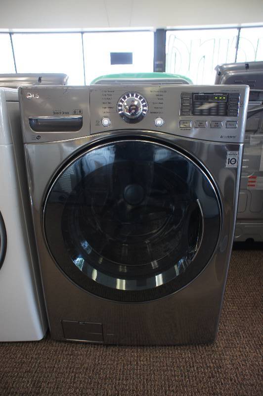 lot 10 image: New LG Model# (WM3575CV) 4.5-cubic foot Ultra Large Capacity Turbowash Washer in Graphite