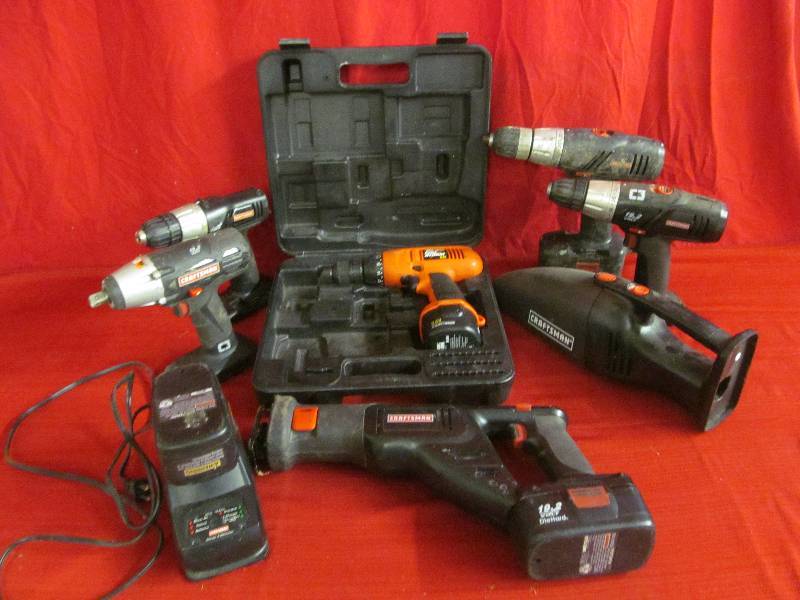 Black n Decker drill, Craftsman tool set,