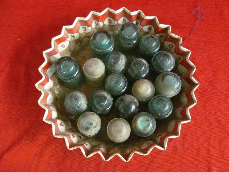 vintage glass insulators