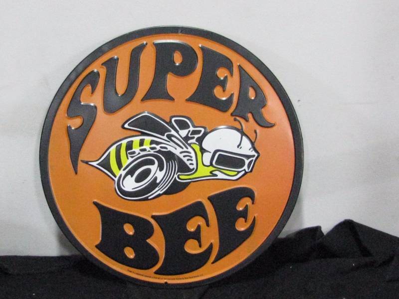 lot 24 image: Metal Super Bee Sign