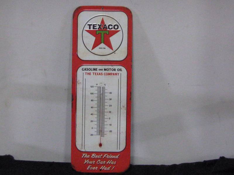 lot 29 image: Metal Texaco Thermometer