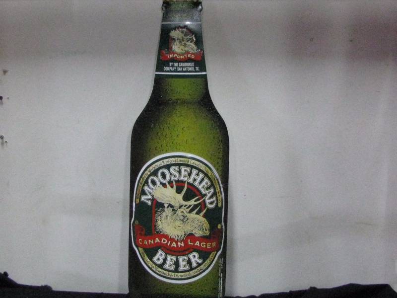 lot 30 image: Metal Moosehead Beer Sign