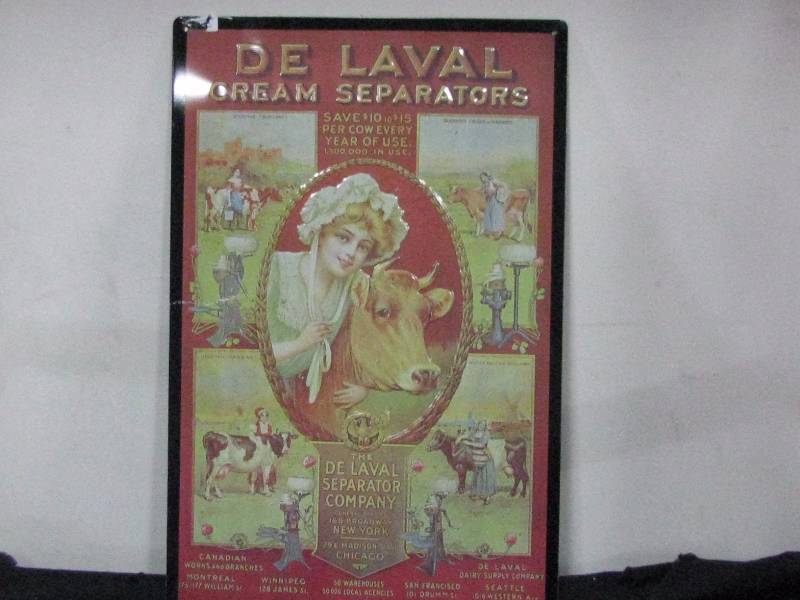 lot 33 image: De Laval Cream Separator sign