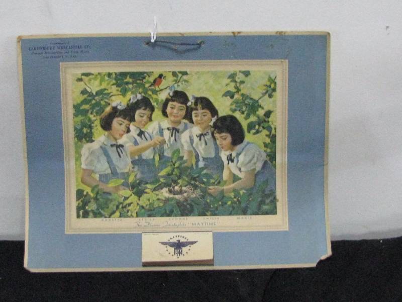 lot 44 image: 1944 Dionne Quintuplets Calendar