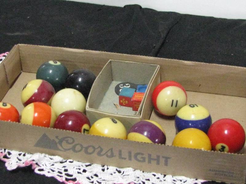 lot 67 image: Vintage Pool Balls