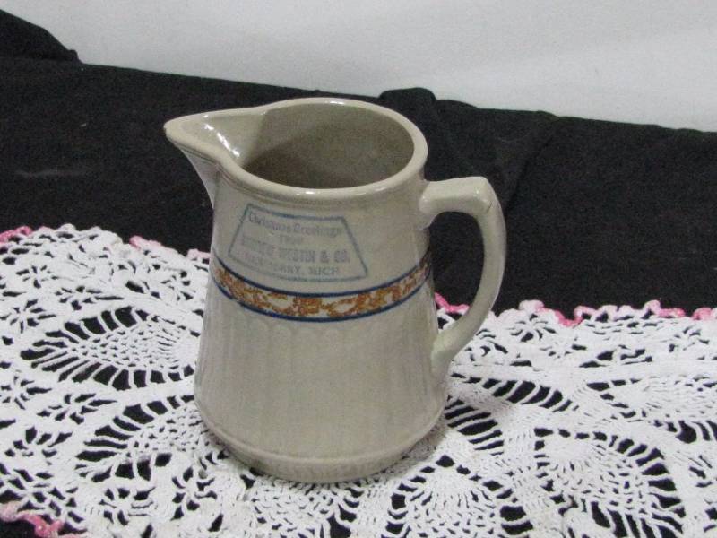 lot 76 image: Red Wing Sponge Band advertising Pitcher