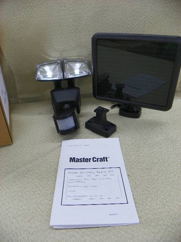 Mastercraft Solar Security Light 600, MSRP $159.99