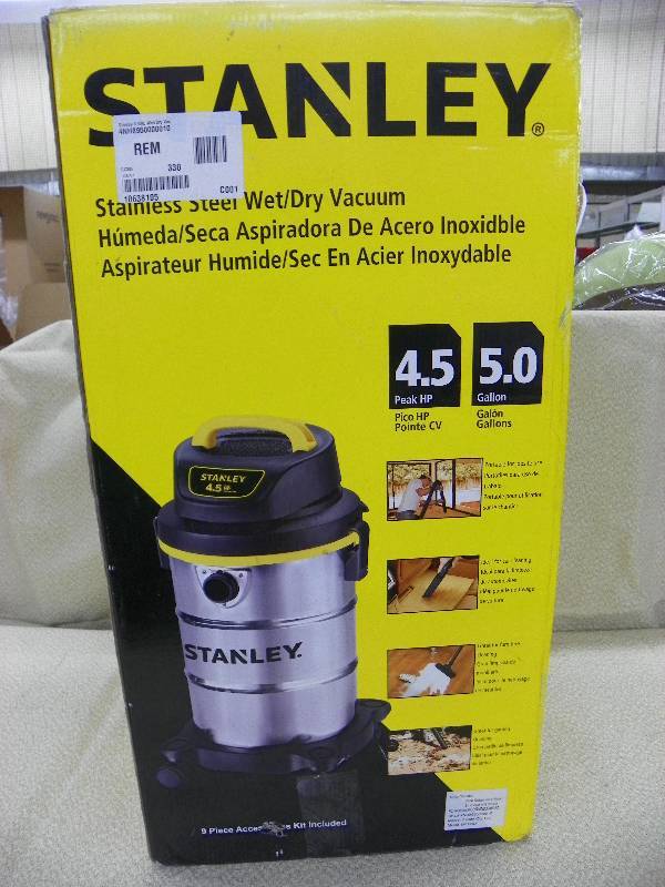 Stanley 5 gal WetDry Vac, MSRP $90.99