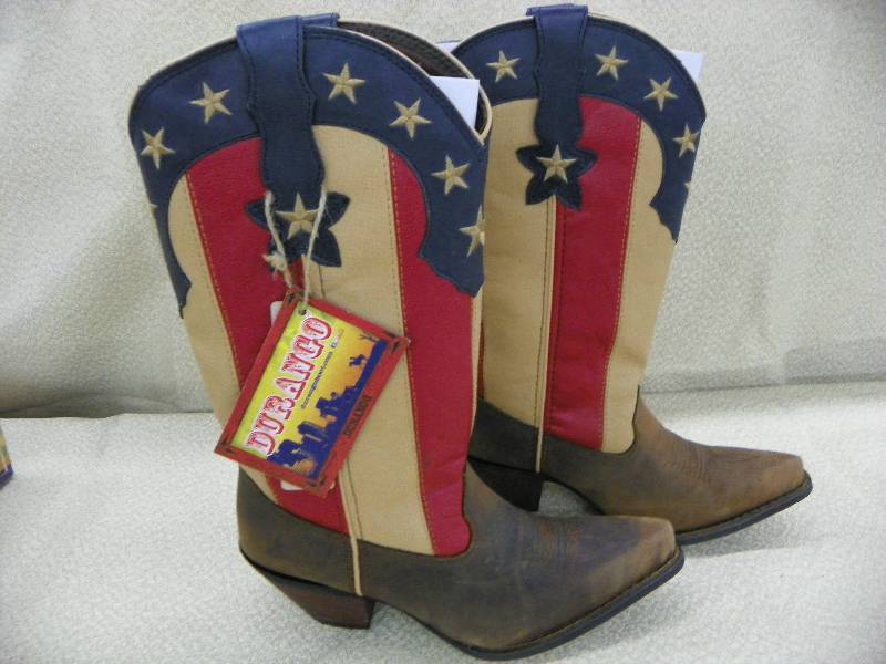 Durango, womens boots, size 8, Stars and Stripes. MSRP $249.99