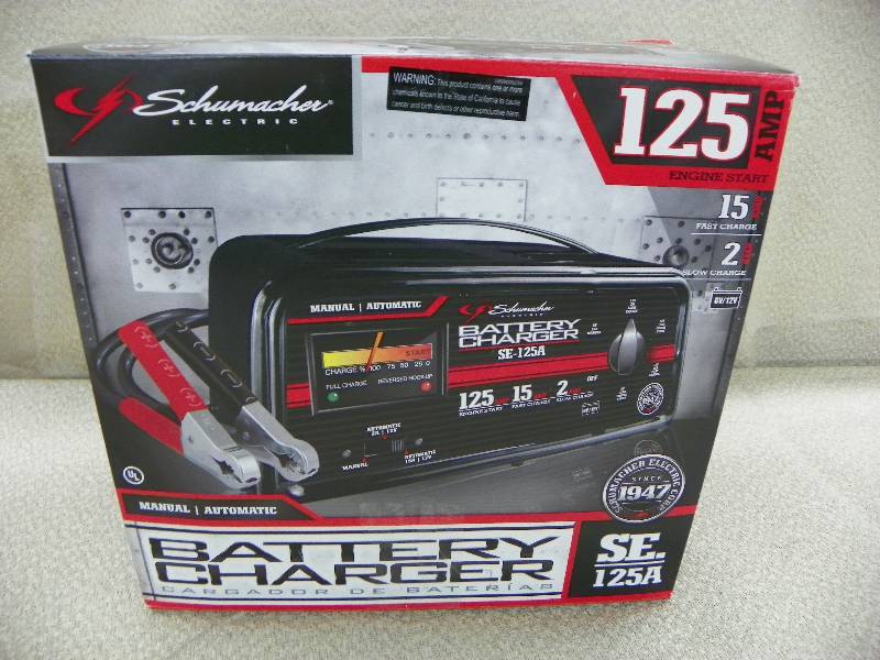 Schumacher Electric Battery Charger, 125 amp, MSRP $139.99