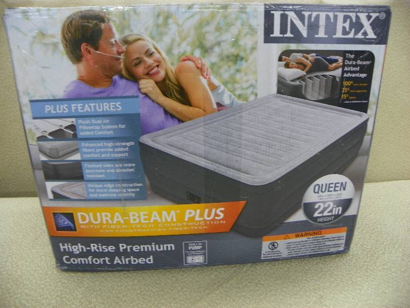 Intex Comfort Plush 22 height Air Bed, Queen size. MSRP $ 67.99