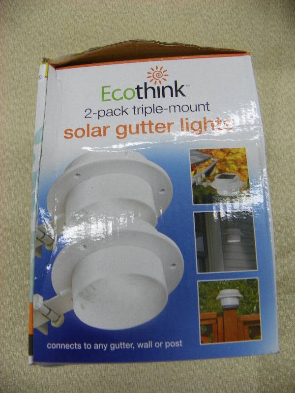 Ecothink Solar Gutter Lights, 3pcs. MSRP $ 74.97