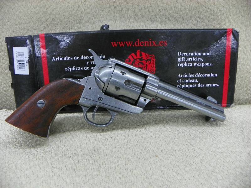 Denix Peacemaker .45 REPLICA Revolver, Pewter. Again, this is a REPLICA, not for shooting Decoration ONLY MSRP $109.99
