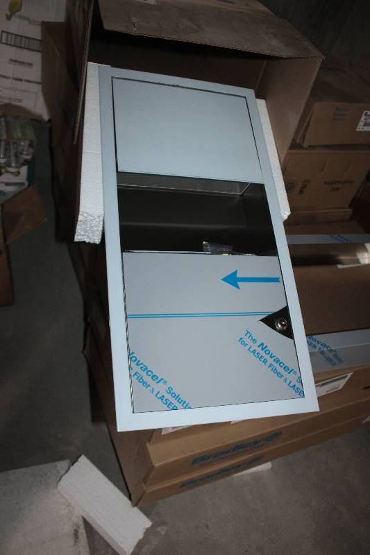 lot 61 image: Lot of (2) Bradley Recessed BX-TowelWaste Unit
