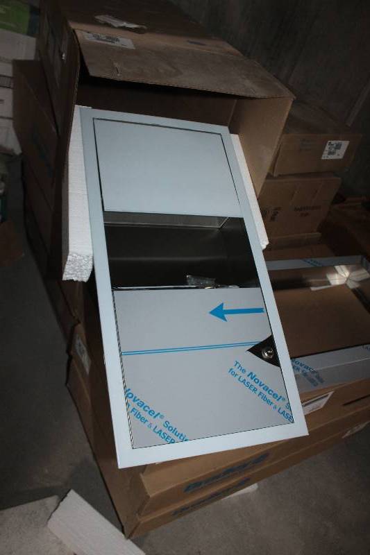 lot 59 image: Lot of (2) Bradley Recessed BX-TowelWaste Unit