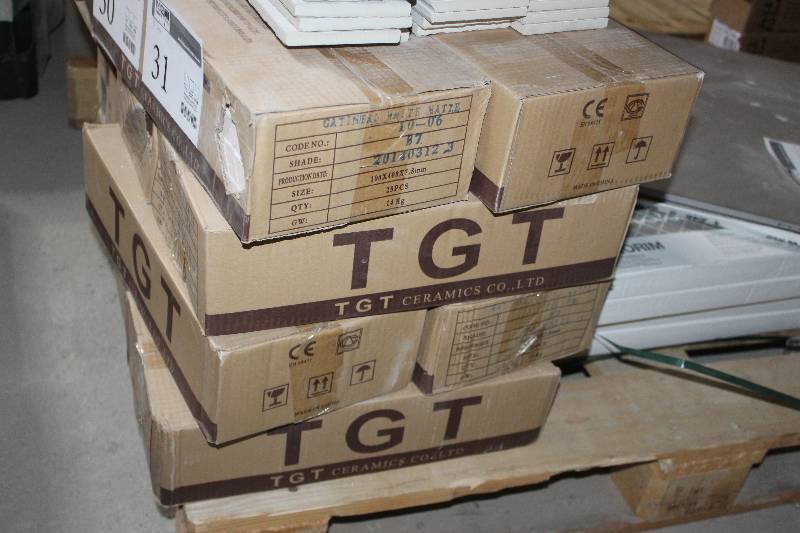 lot 31 image: Lot of (5) Boxes of Gatineau White Matte Tile