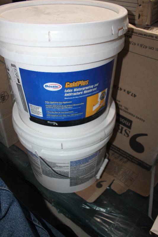 lot 36 image: Lot of (2) 5-Gallon Buckets of Bostik ColdPlus Latex Waterproofing & Antifracture Membrane