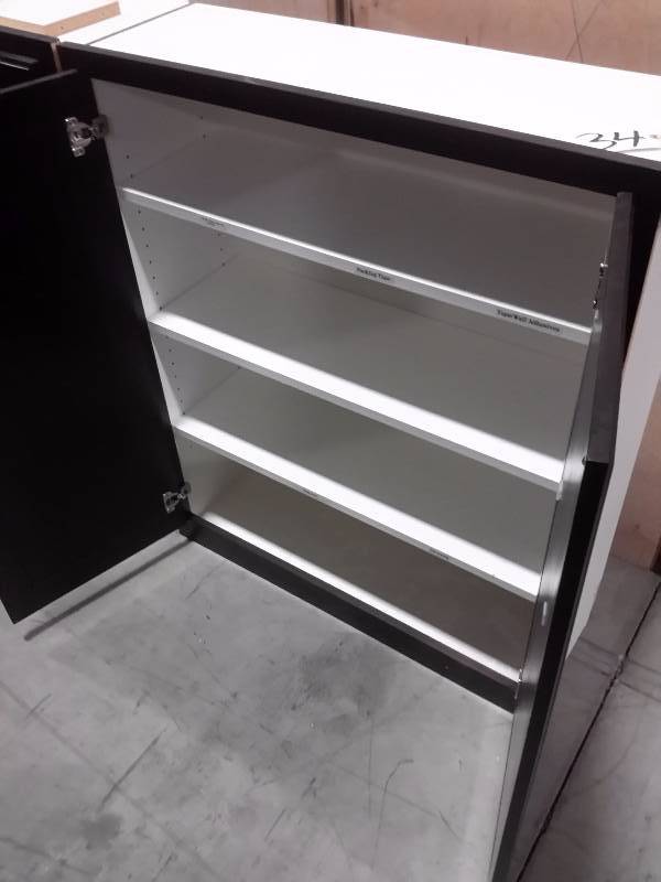 2, Upper Cabinets.. Dark Stained wood