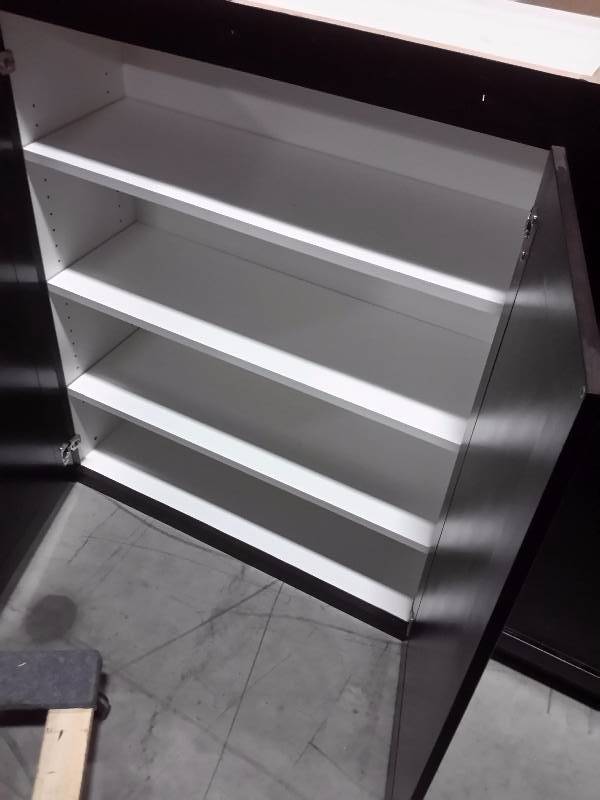 2, Upper Cabinets.. Dark Stained wood
