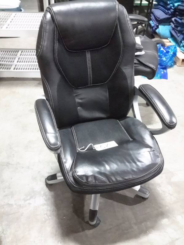 lot 56 image: Very nice simulated leather office chair